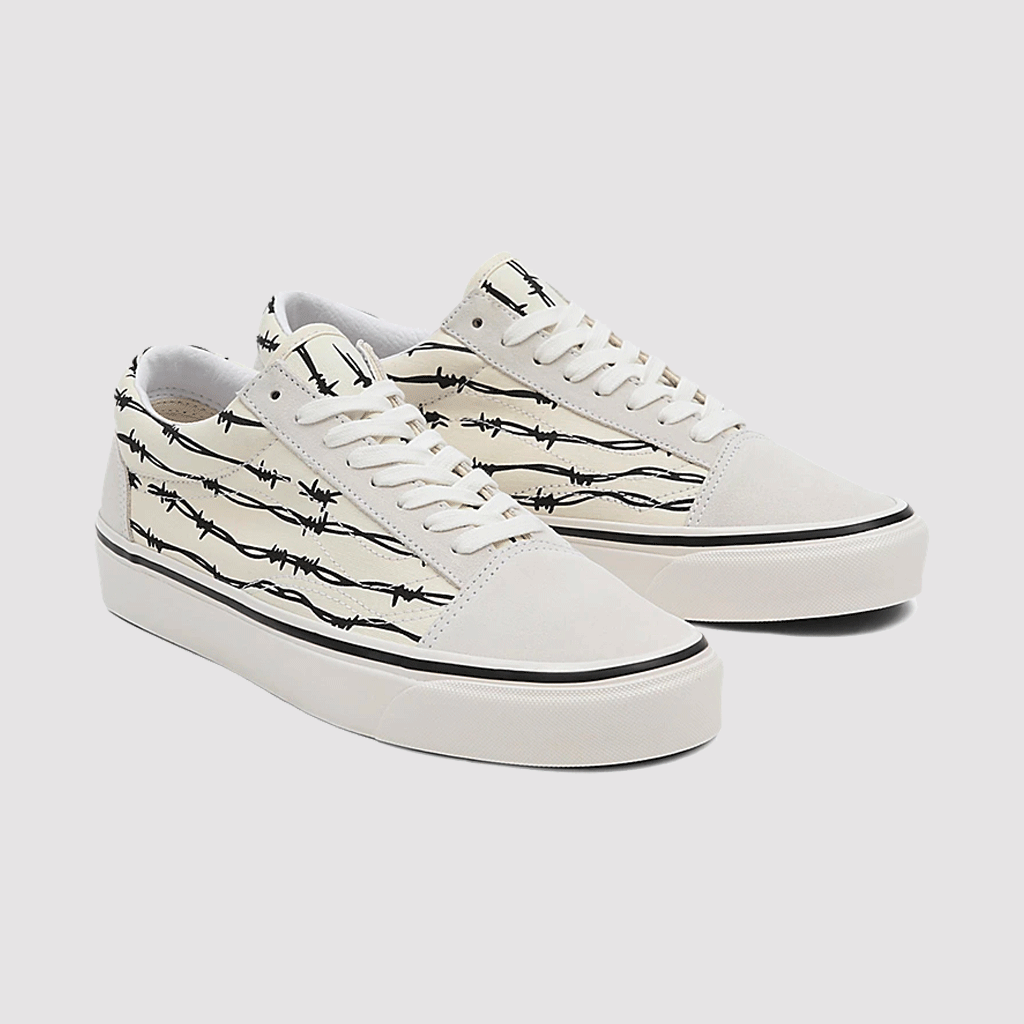UA Old Skool 36 DX White / Black / Og Barbed Wire