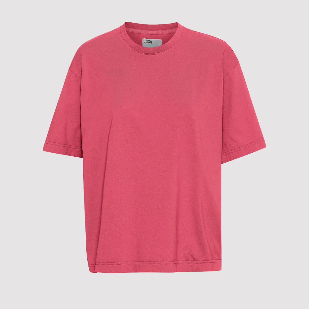 Oversized Organic T-Shirt Raspberry Pink