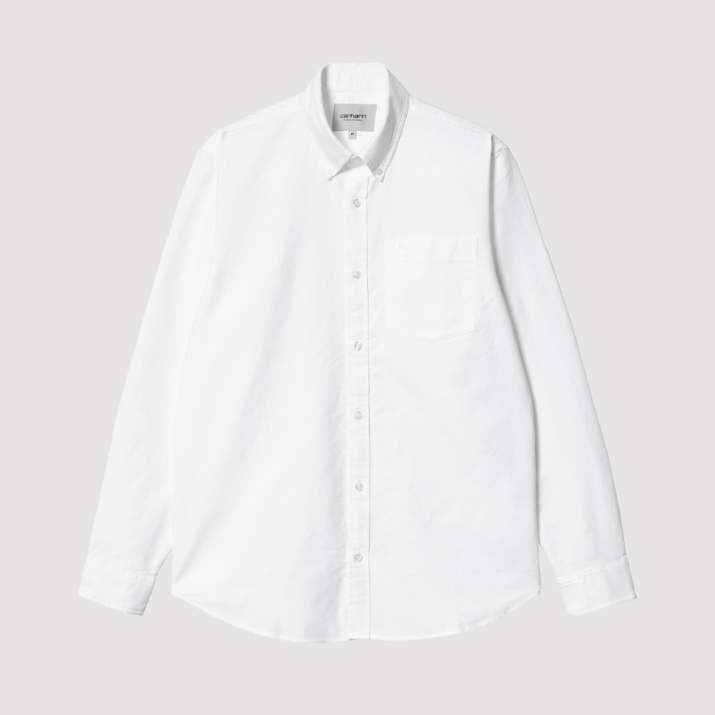 L/S C-Logo Shirt White/ White