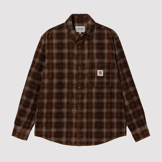 L/S Flint Shirt Wiley Check Hamilton Brown Rinsed