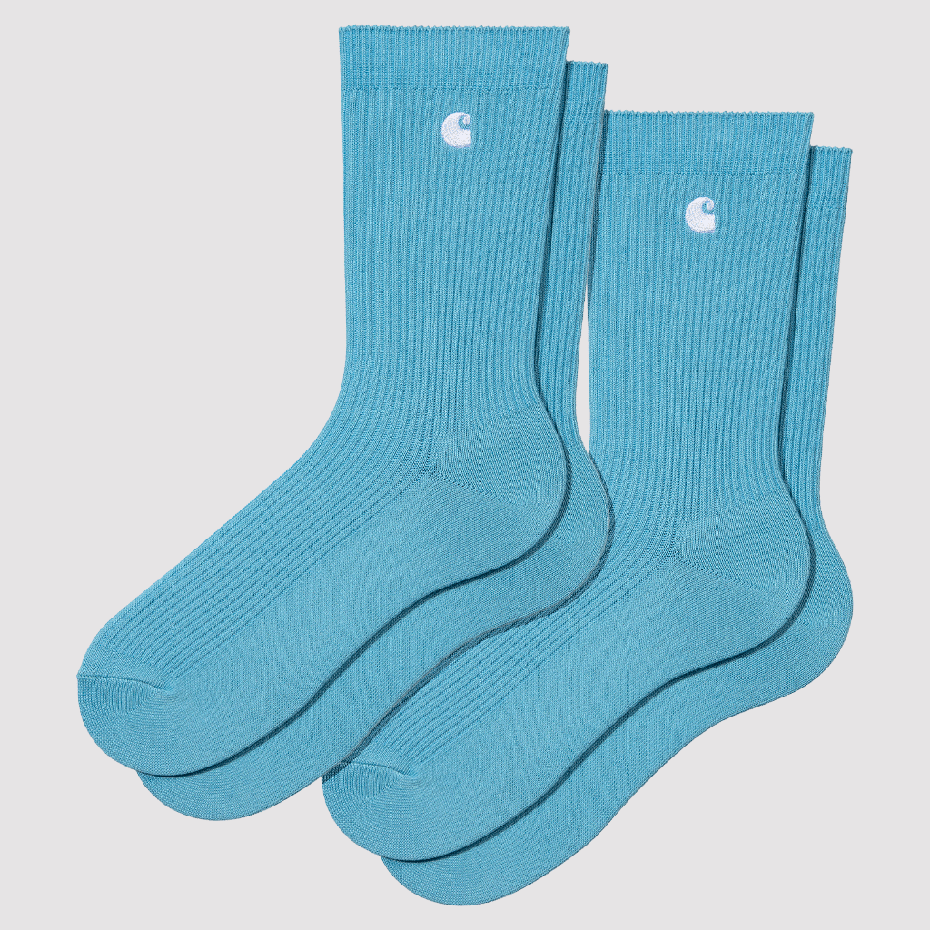 Madison Pack Socks Piscine / White