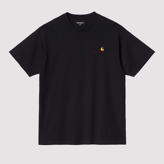 S/S American Script T-Shirt Black