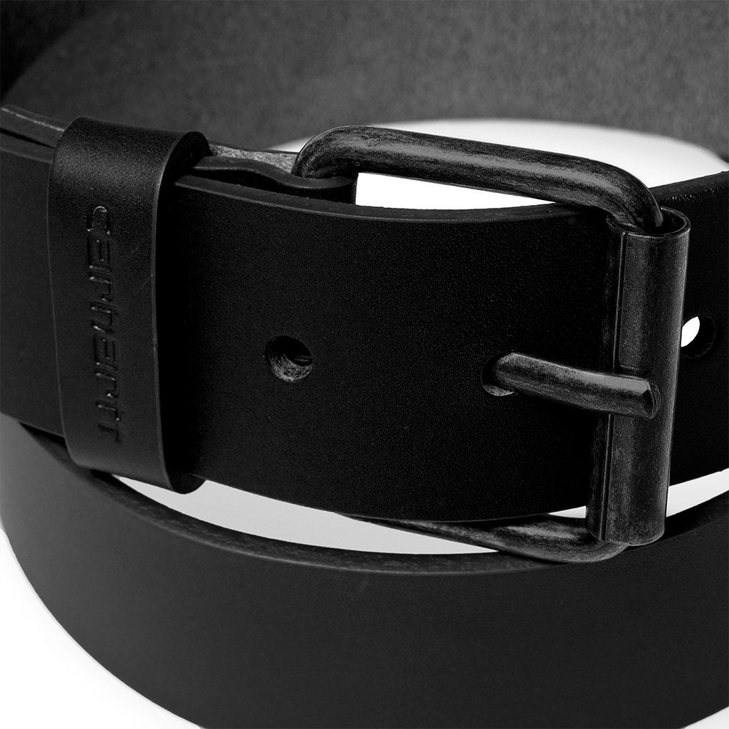 Script Belt Leather Black / Black