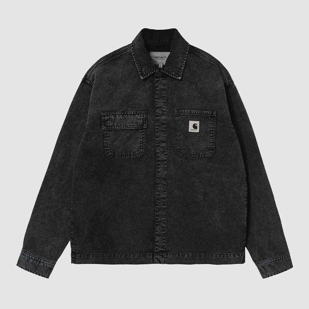 W' Sonora Shirt Jacket Black Worn Washed